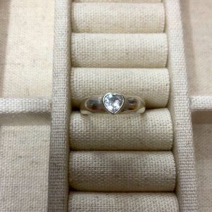 Sterling Silver and CZ size 6 ring